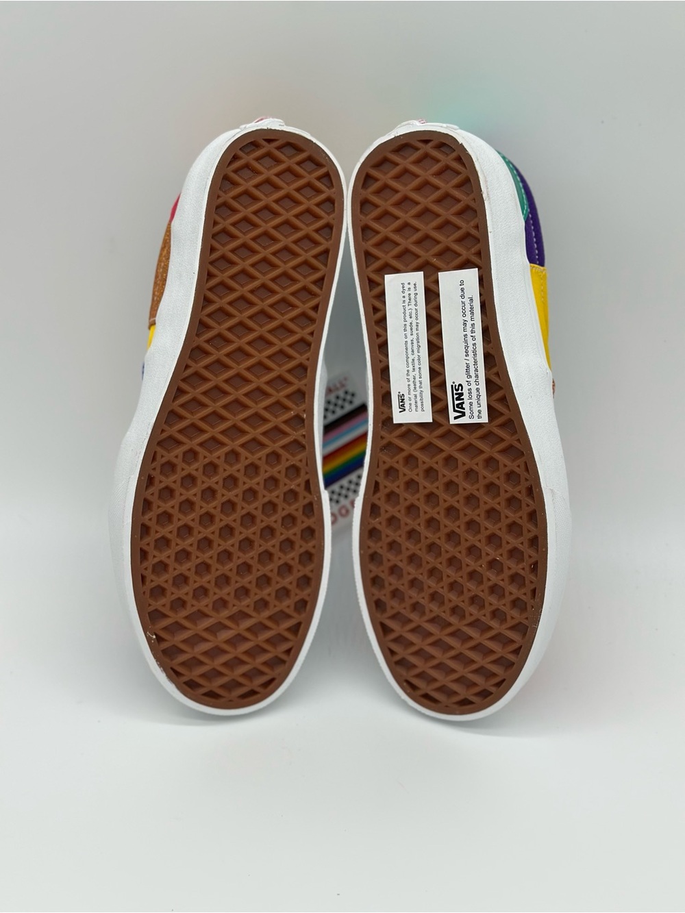 Vans Multi-Color Low Top Sneakers in Purple, Blue, Yellow, Red, Gold - Picture 7 of 10